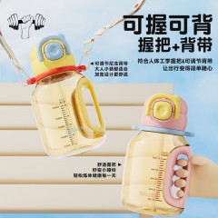 Diller迪乐贝尔 吸管直饮两用双饮手柄杯 750ML D2605（吸管+直饮）