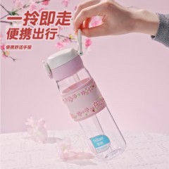 Diller迪乐贝尔 吸管直饮两用樱花双饮杯 520ML D2632（吸管+直饮）