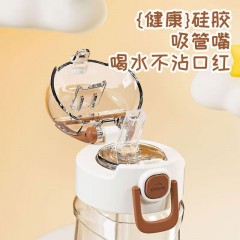 Diller迪乐贝尔 吸管杯卡皮巴拉塑料杯 400ML  D2561-1 （吸管杯）