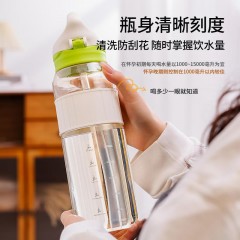 Diller迪乐贝尔 鸭嘴式吸管学生杯酷动乐提塑料杯 1080ML D2404-2（吸管）