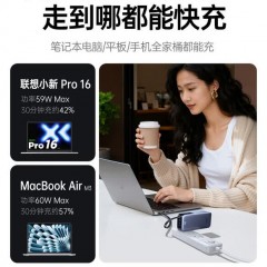 UGREEN绿联 10000mAh 65W 2C1A 三合一移动电源 PB512