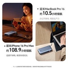 UGREEN绿联 25000mAh 165W 3C1A 自带双C线 移动电源  PB552