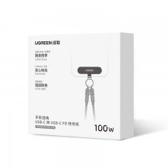 UGREEN绿联 C To C 100W 挂绳线5A快充数据线 L515