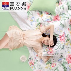 富安娜(FUANNA)  七孔抗菌印花夏被-巧若芙蓉152*210cm (250g)