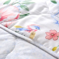 富安娜(FUANNA)  七孔抗菌印花夏被-巧若芙蓉203*229cm（370g）