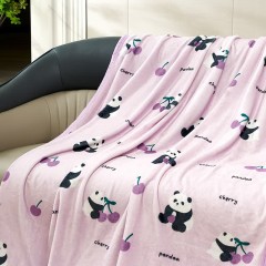 富安娜(FUANNA)  亲肤舒绒毯-沁甜180*200cm
